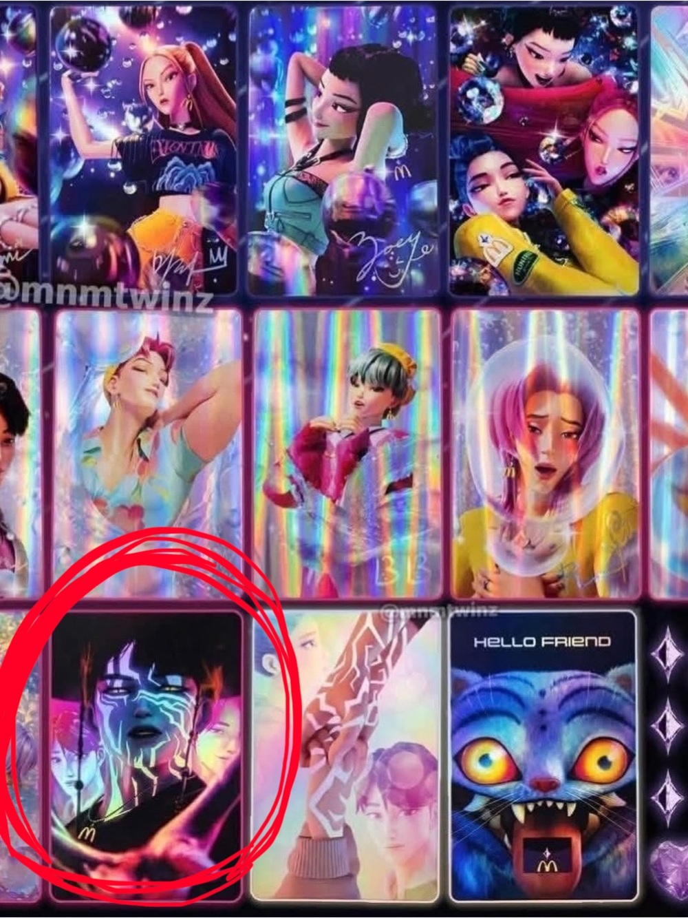 K-Pop Demon Hunters McDonalds Cards RARE
